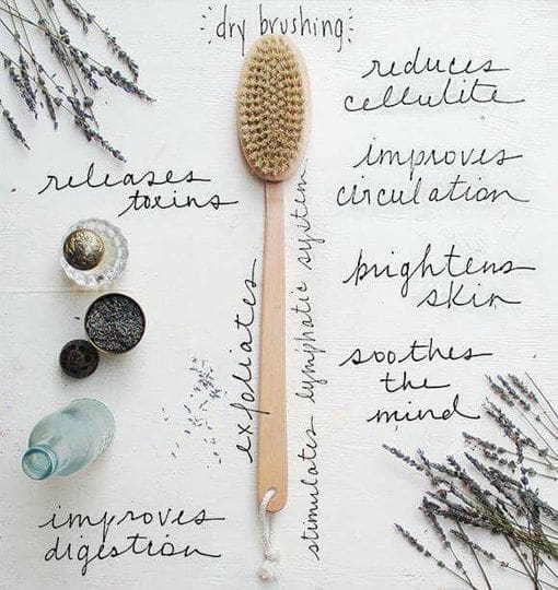 Dry brush for skin and mind benefits.