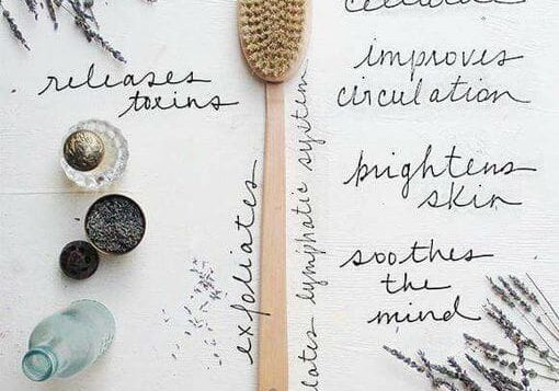 Dry brush for skin and mind benefits.